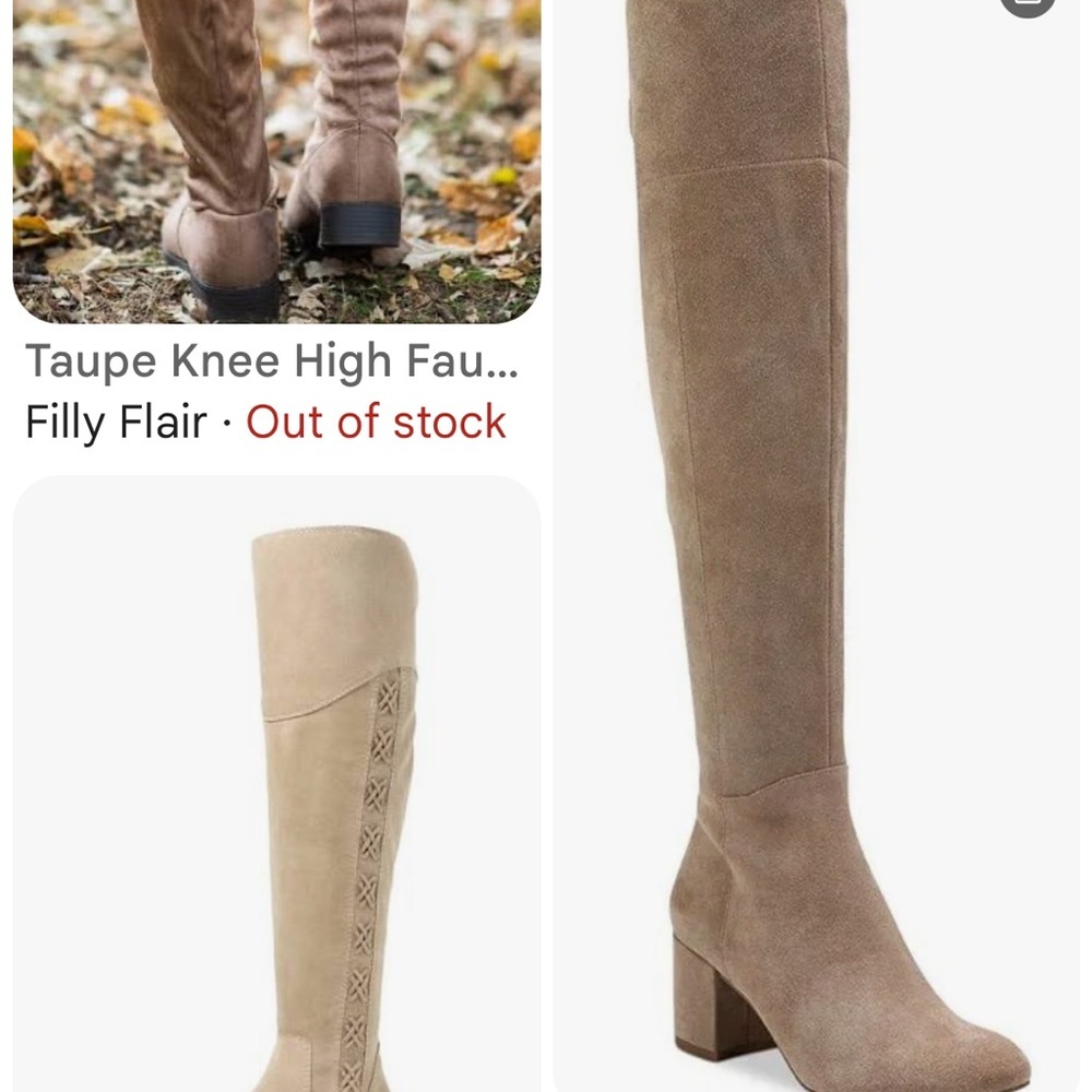 French Connection Tan Over-the-Knee Boots - Picture 2 of 5